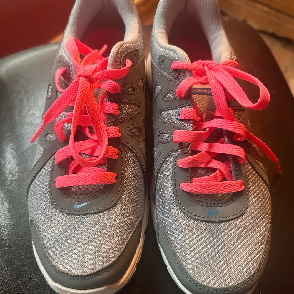 Nike Gray and Pink Sneakers with Sporty Design